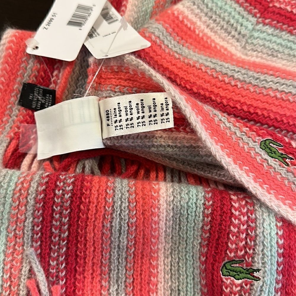 NWT Lacoste Hat & Scarf set. - Picture 5 of 5
